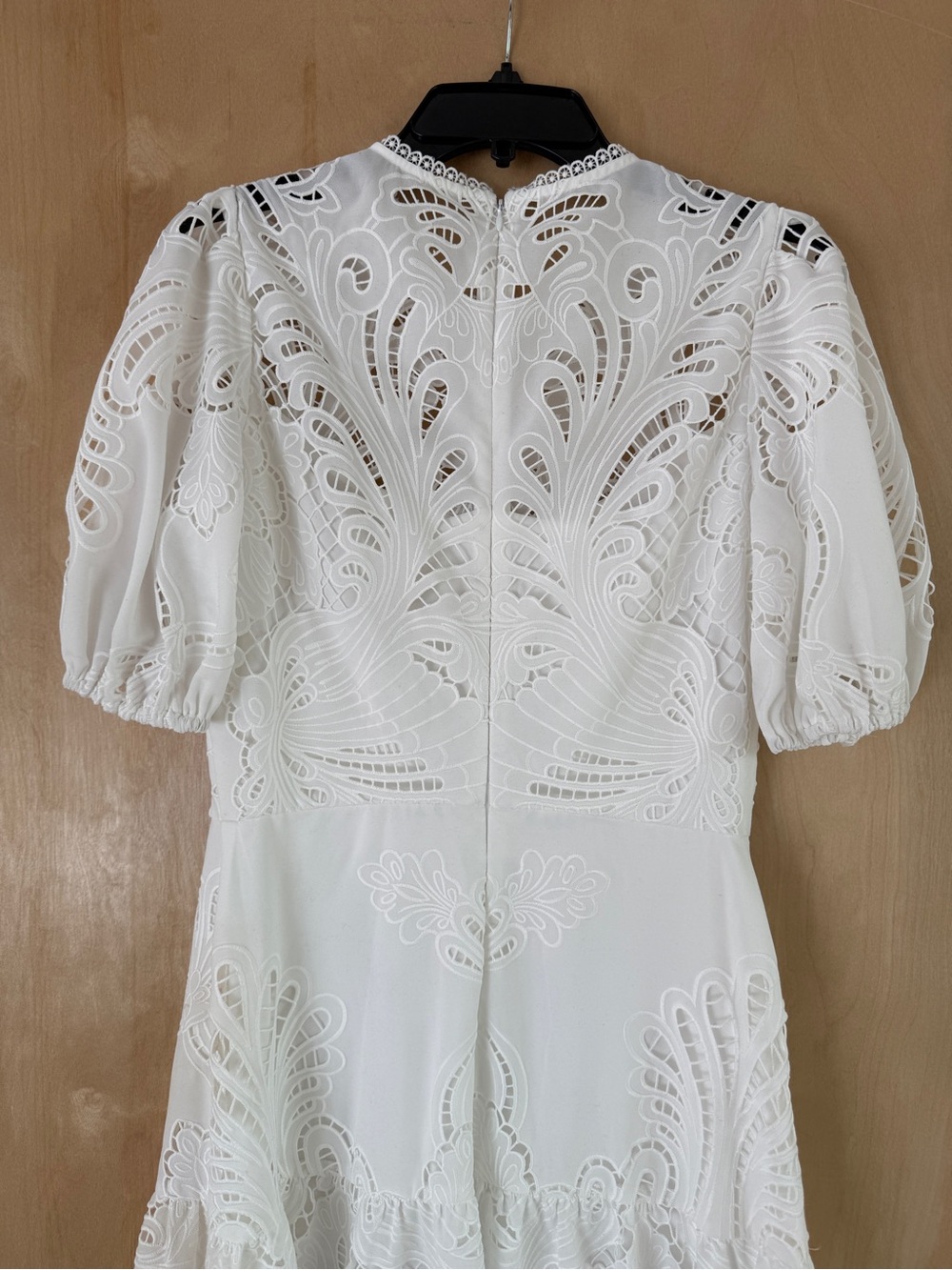 Shoshanna Soren White Medallion Geometric Lace Maxi Dress Size 6 - Picture 8 of 15